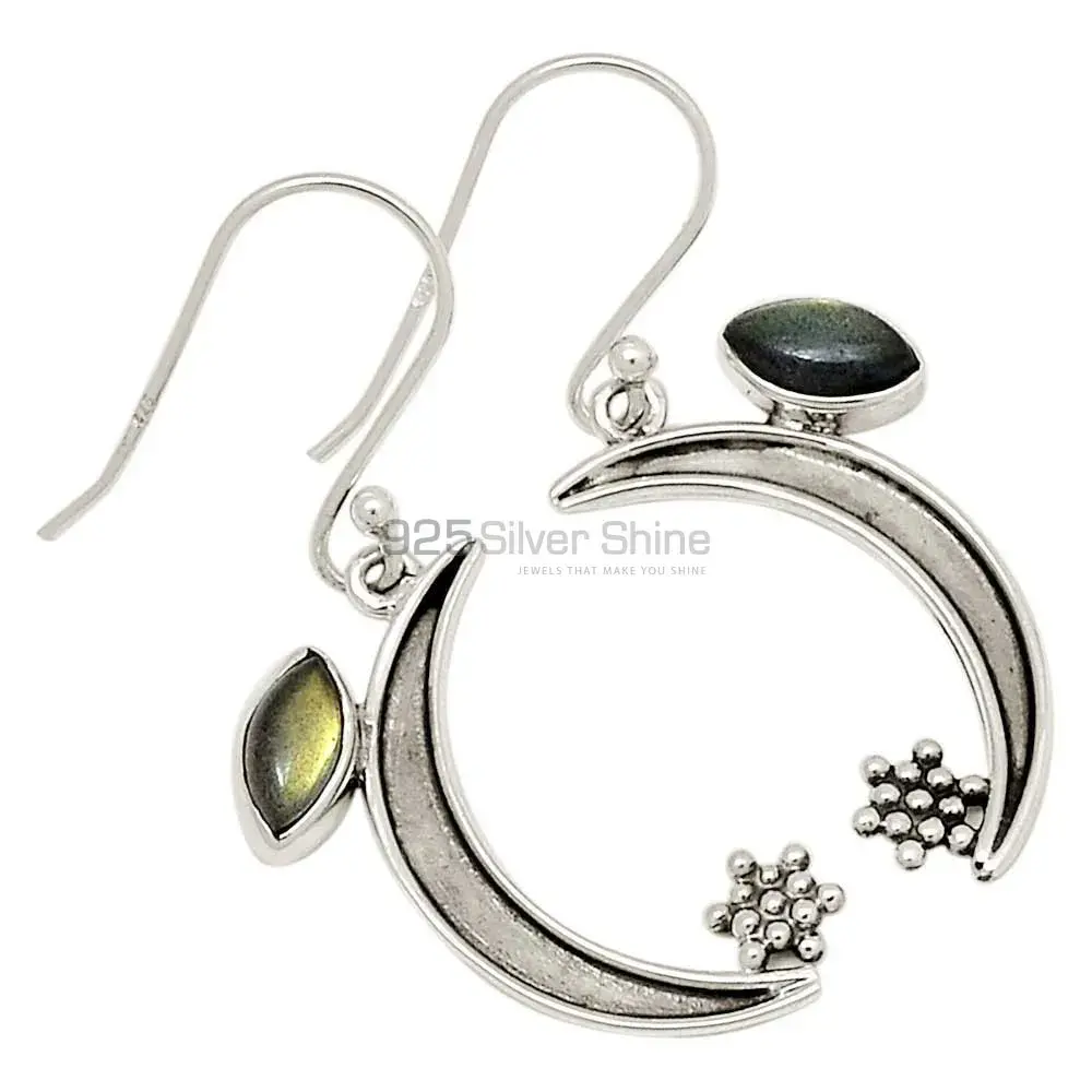 925 Sterling Silver Handmade Earrings In Labradorite Gemstone Jewelry 925SE677_0