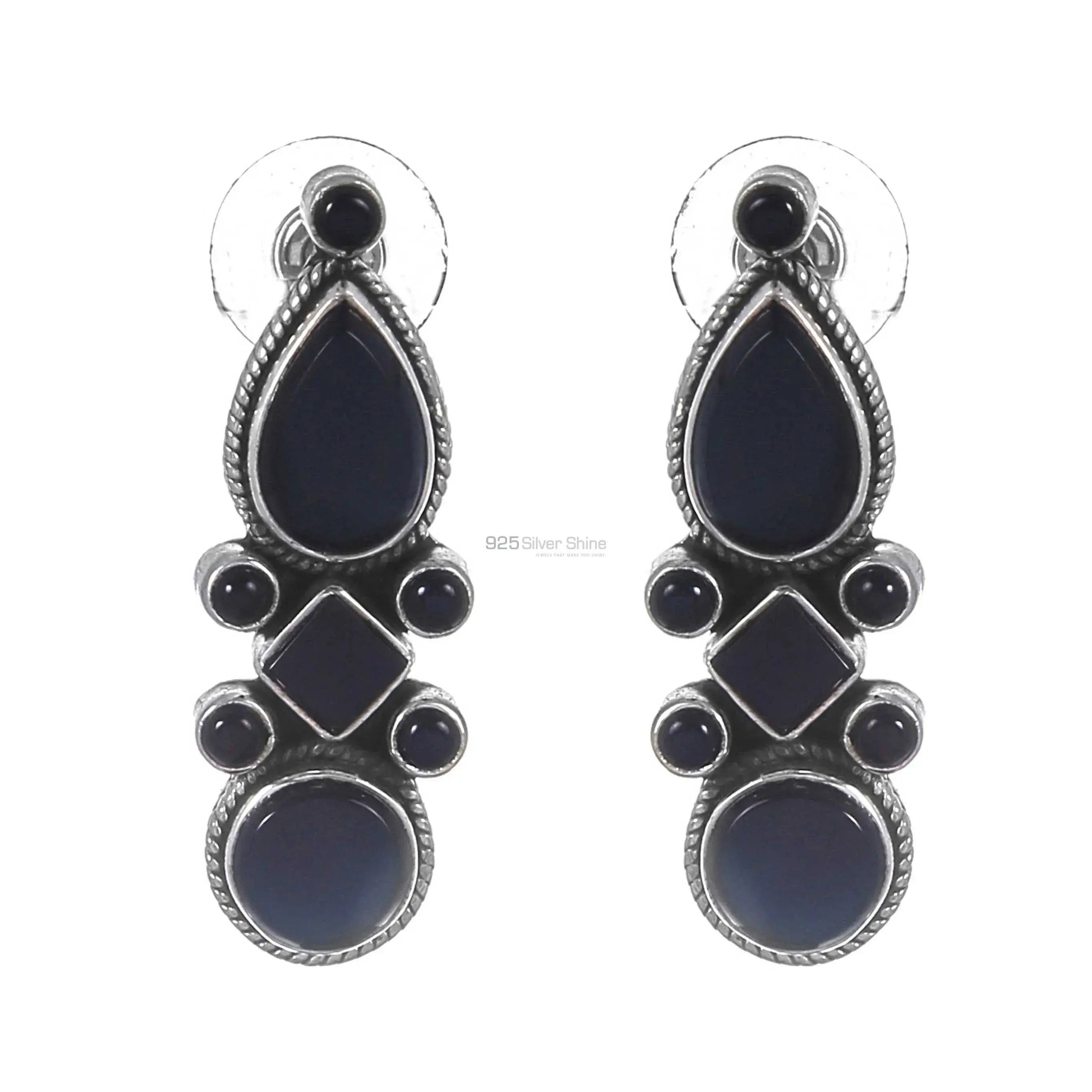 Affordable 925 Sterling Silver Handmade Earrings Manufacturer In Lapis Gemstone Jewelry 925SE282