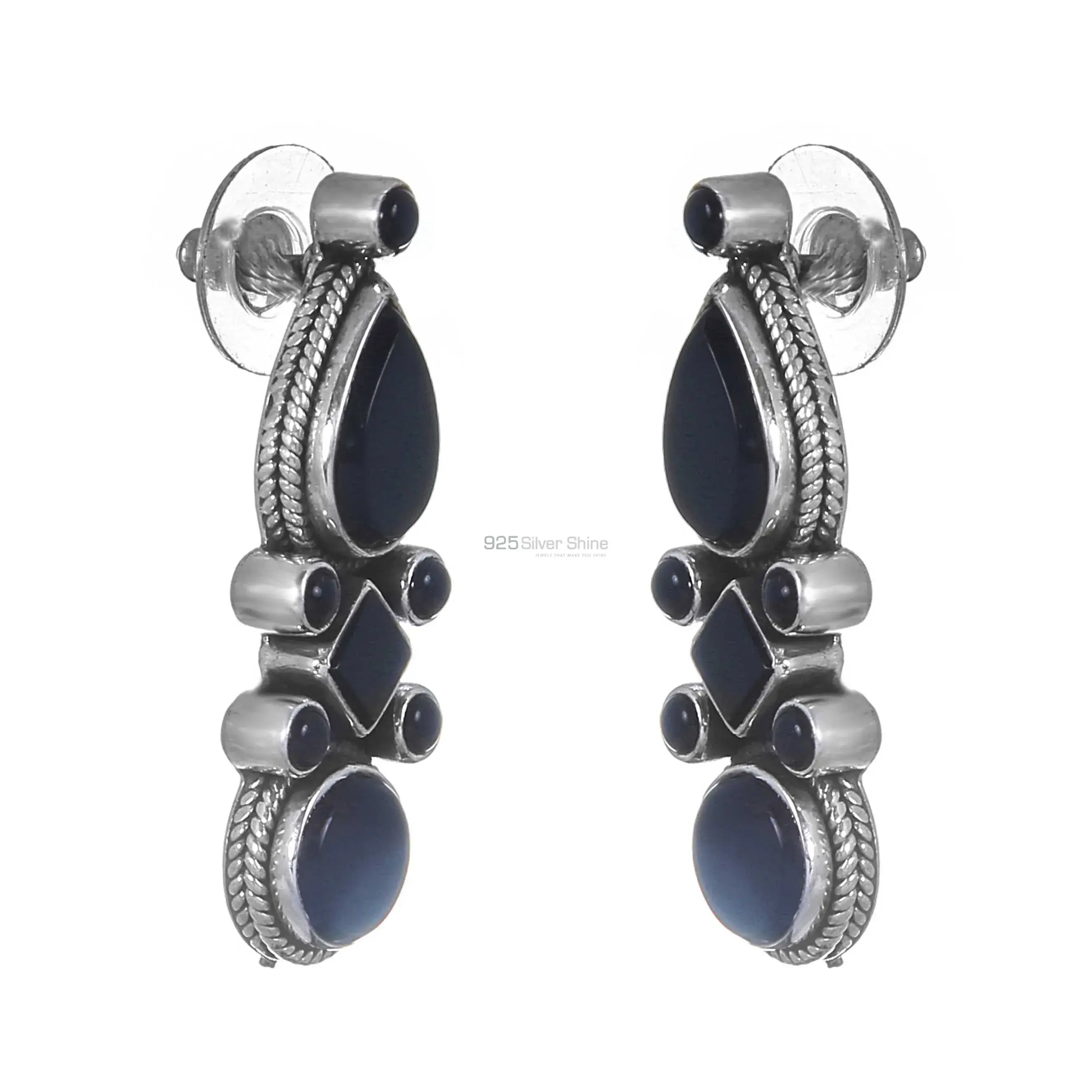 Affordable 925 Sterling Silver Handmade Earrings Manufacturer In Lapis Gemstone Jewelry 925SE282_0