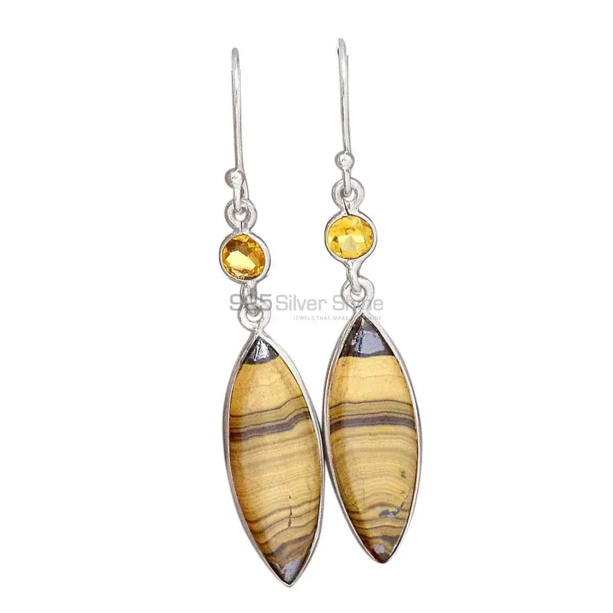 925 Sterling Silver Handmade Earrings In Multi Gemstone Jewelry 925SE2789_3