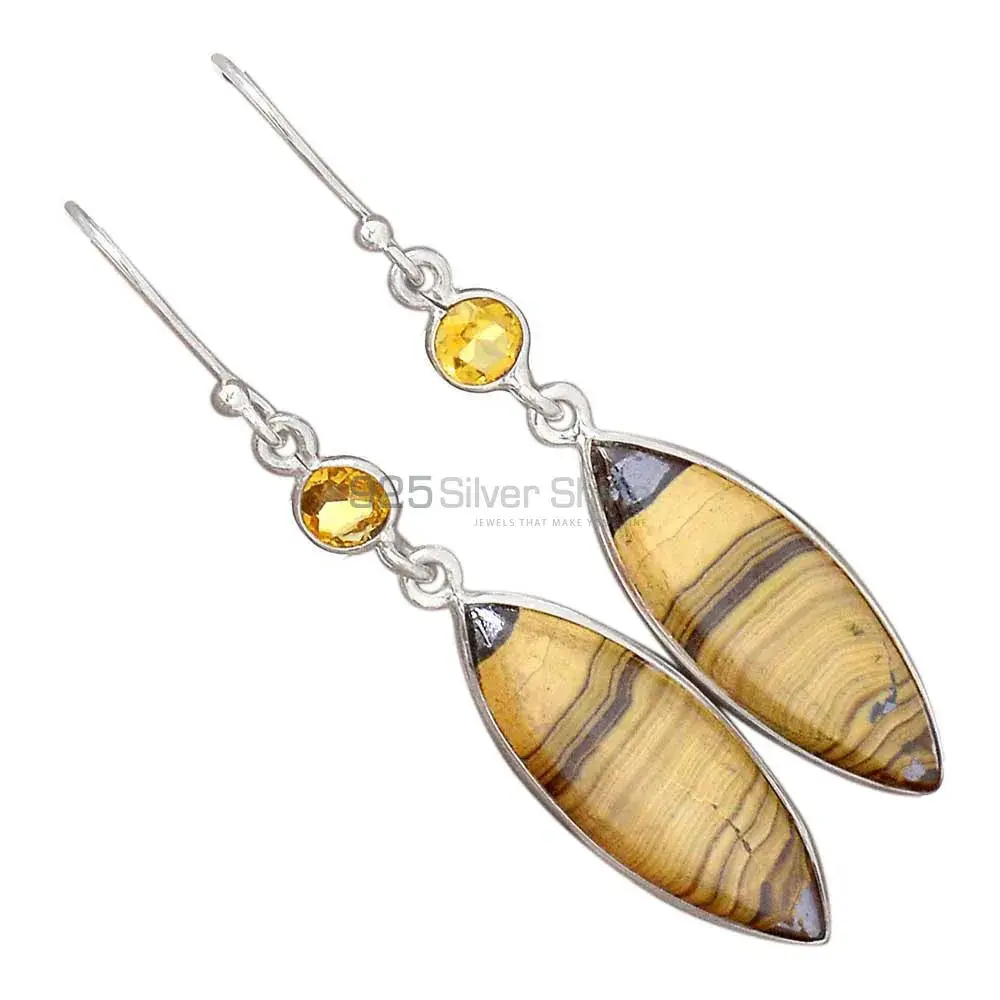 925 Sterling Silver Handmade Earrings In Multi Gemstone Jewelry 925SE2789_4