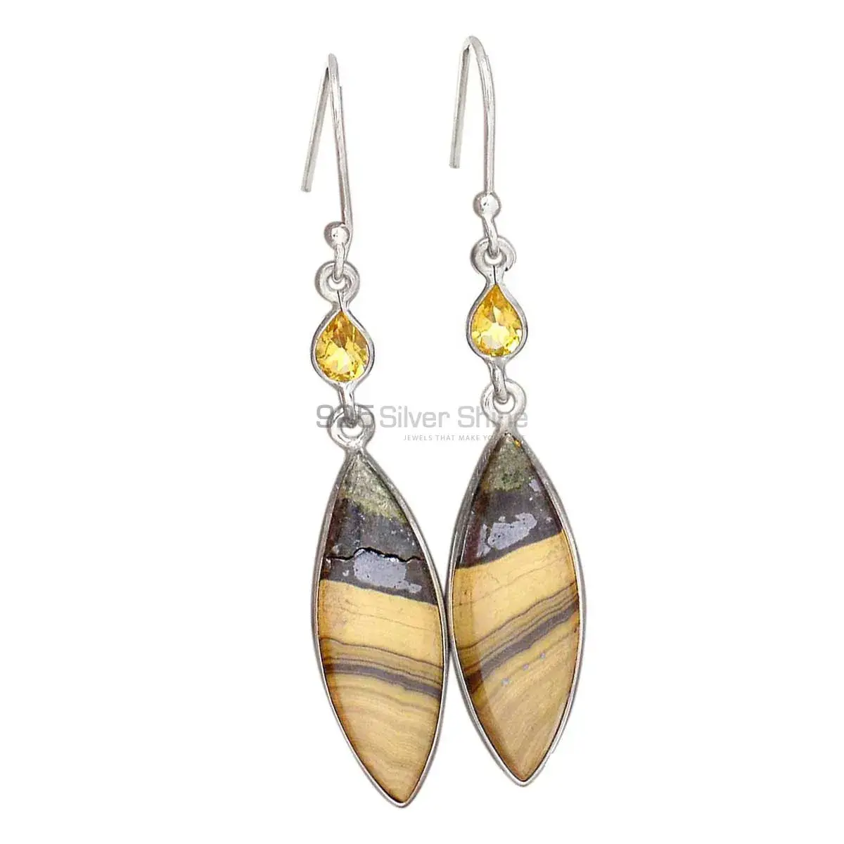 Affordable 925 Sterling Silver Handmade Earrings Manufacturer In Multi Gemstone Jewelry 925SE2789_5