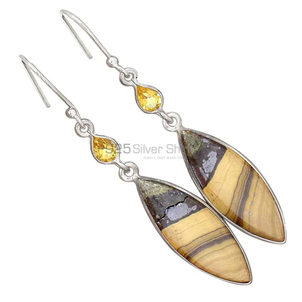 925 Sterling Silver Handmade Earrings In Multi Gemstone Jewelry 925SE2789_6