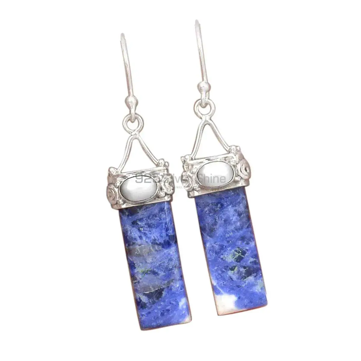 925 Sterling Silver Handmade Earrings In Multi Gemstone Jewelry 925SE3105_0