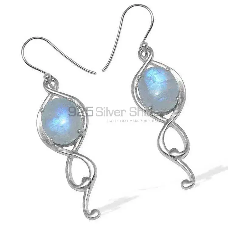 Affordable 925 Sterling Silver Handmade Earrings Manufacturer In Rainbow Moonstone Jewelry 925SE835_0