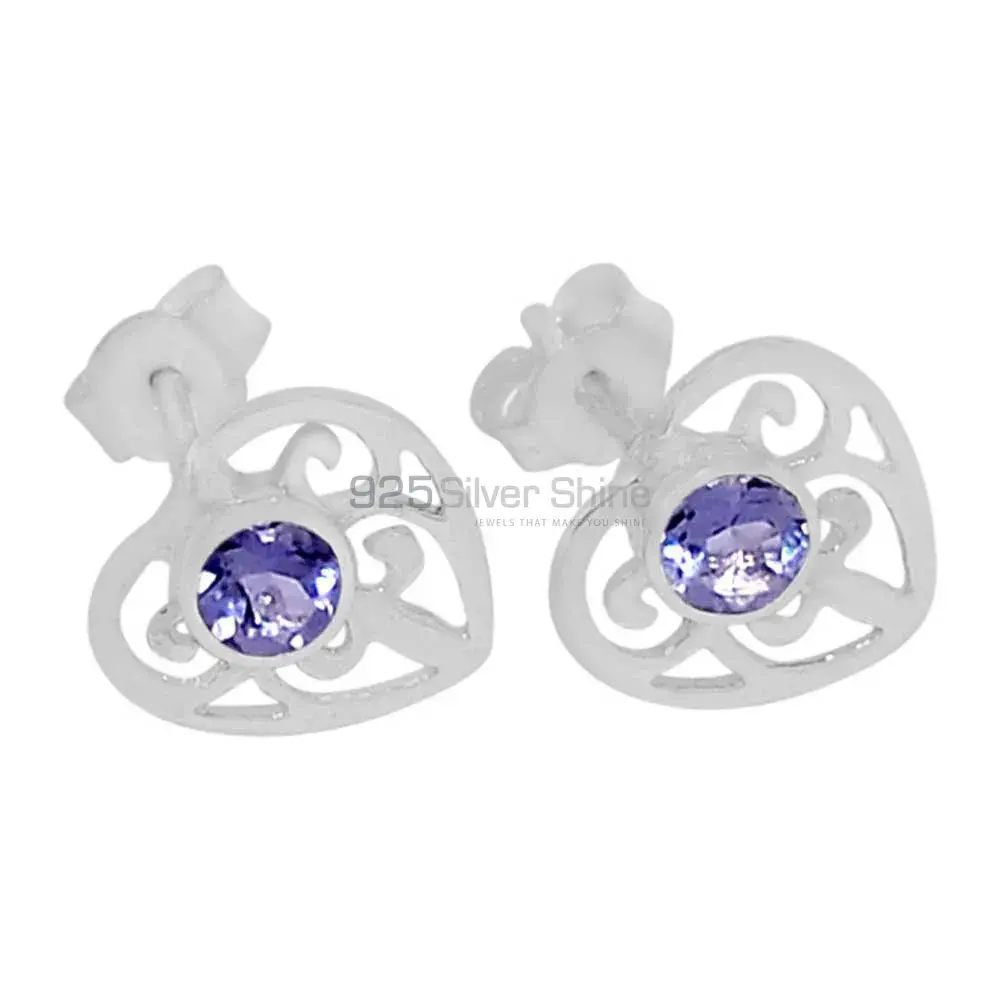 Affordable 925 Sterling Silver Handmade Earrings Suppliers In Iolite Gemstone Jewelry 925SE529