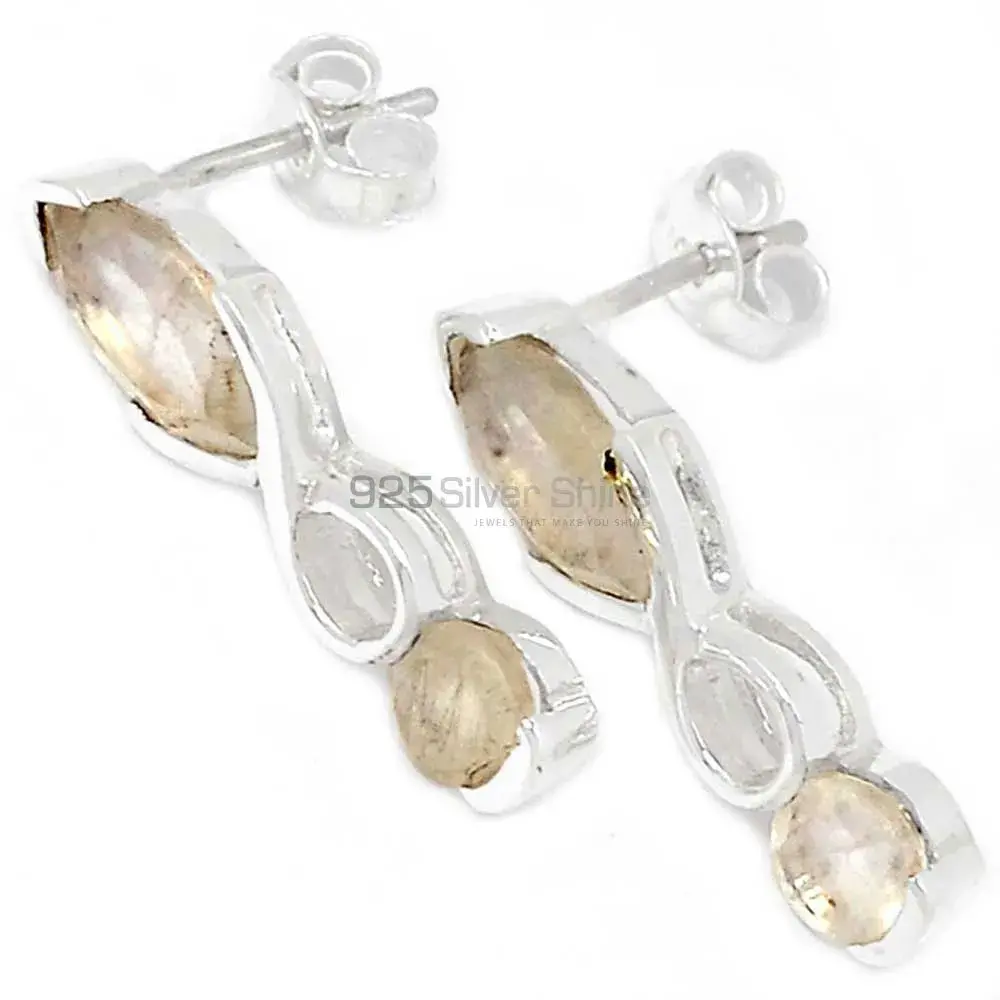 925 Sterling Silver Handmade Earrings In Labradorite Gemstone Jewelry 925SE450_0