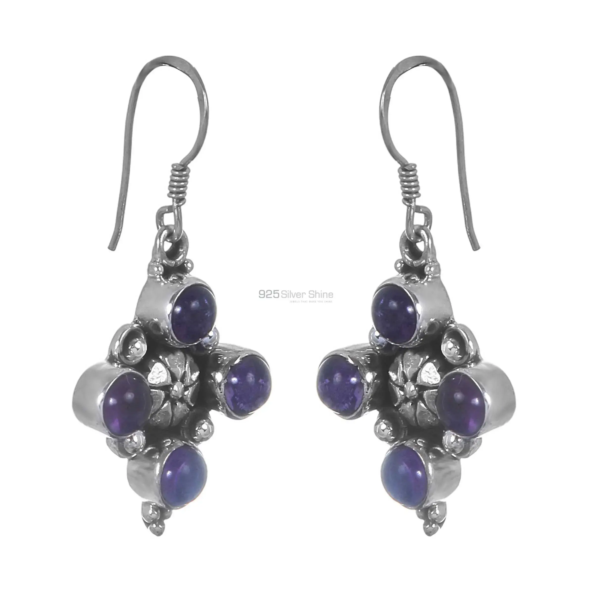 Affordable 925 Sterling Silver Handmade Earrings Suppliers In Lapis Lazuli Gemstone Jewelry 925SE292_0