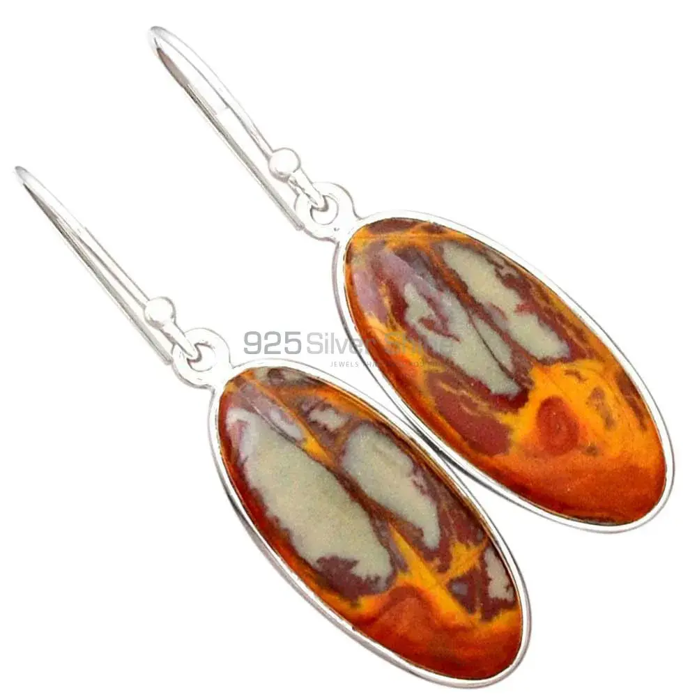 Affordable 925 Sterling Silver Handmade Earrings Suppliers In Noreena Jasper Gemstone Jewelry 925SE2323_1