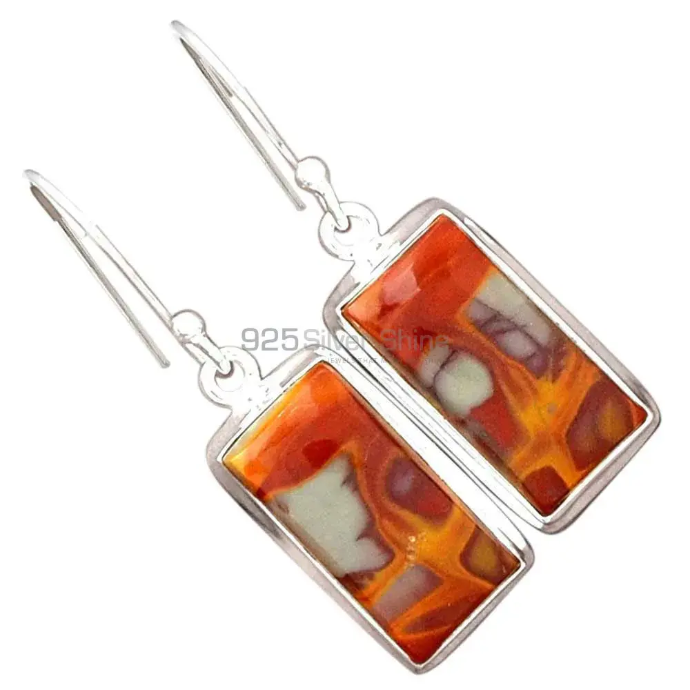 925 Sterling Silver Handmade Earrings In Noreena Jasper Gemstone Jewelry 925SE2323_4