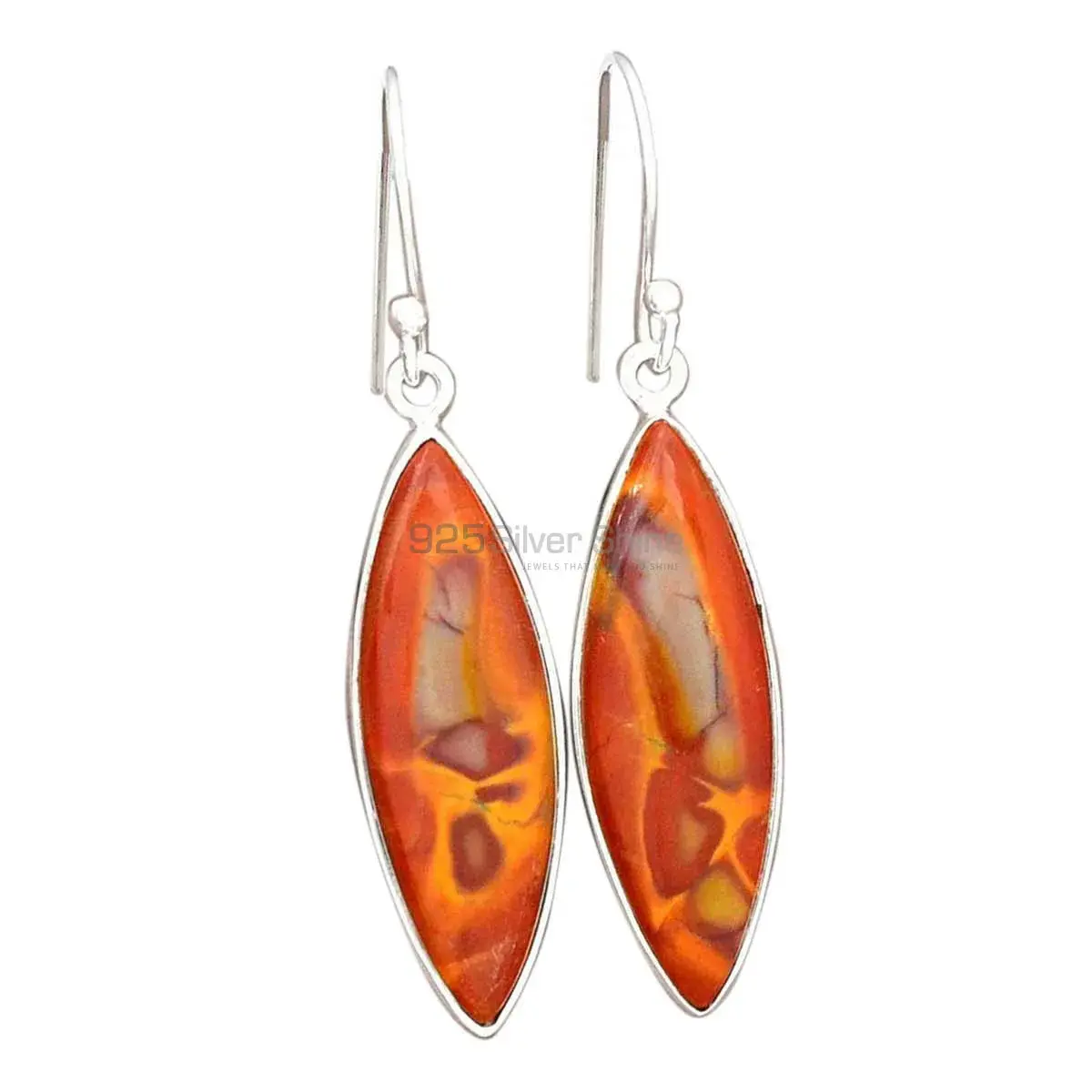 Affordable 925 Sterling Silver Handmade Earrings Suppliers In Noreena Jasper Gemstone Jewelry 925SE2323_3