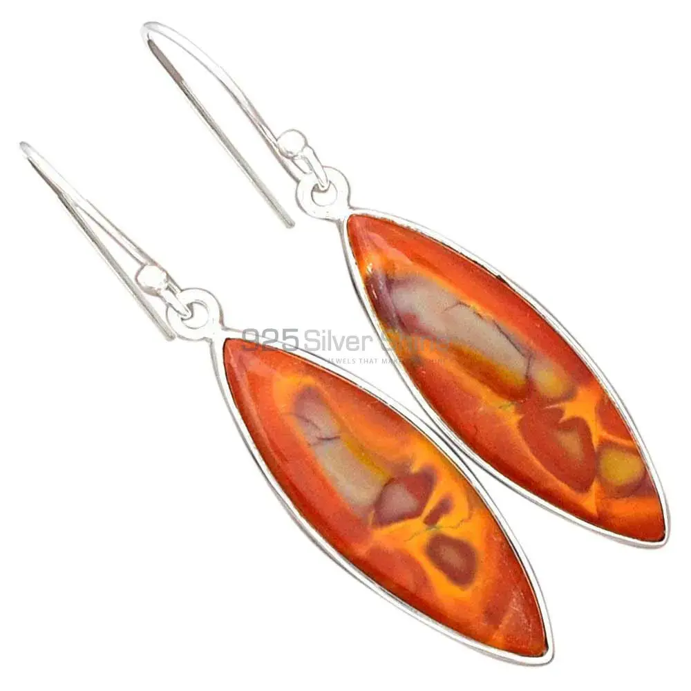 Affordable 925 Sterling Silver Handmade Earrings Suppliers In Noreena Jasper Gemstone Jewelry 925SE2323_4