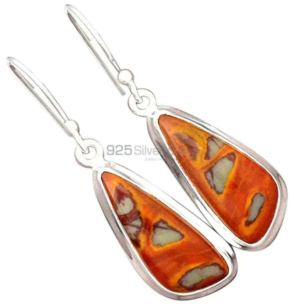 Affordable 925 Sterling Silver Handmade Earrings Suppliers In Noreena Jasper Gemstone Jewelry 925SE2323_5