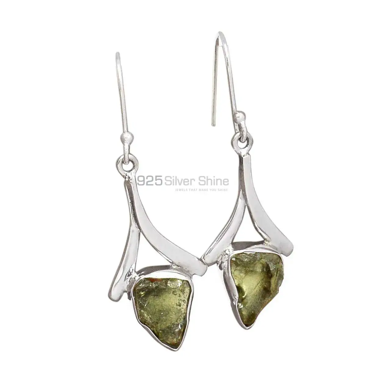 Affordable 925 Sterling Silver Handmade Earrings Suppliers In Prehnite Gemstone Jewelry 925SE2165