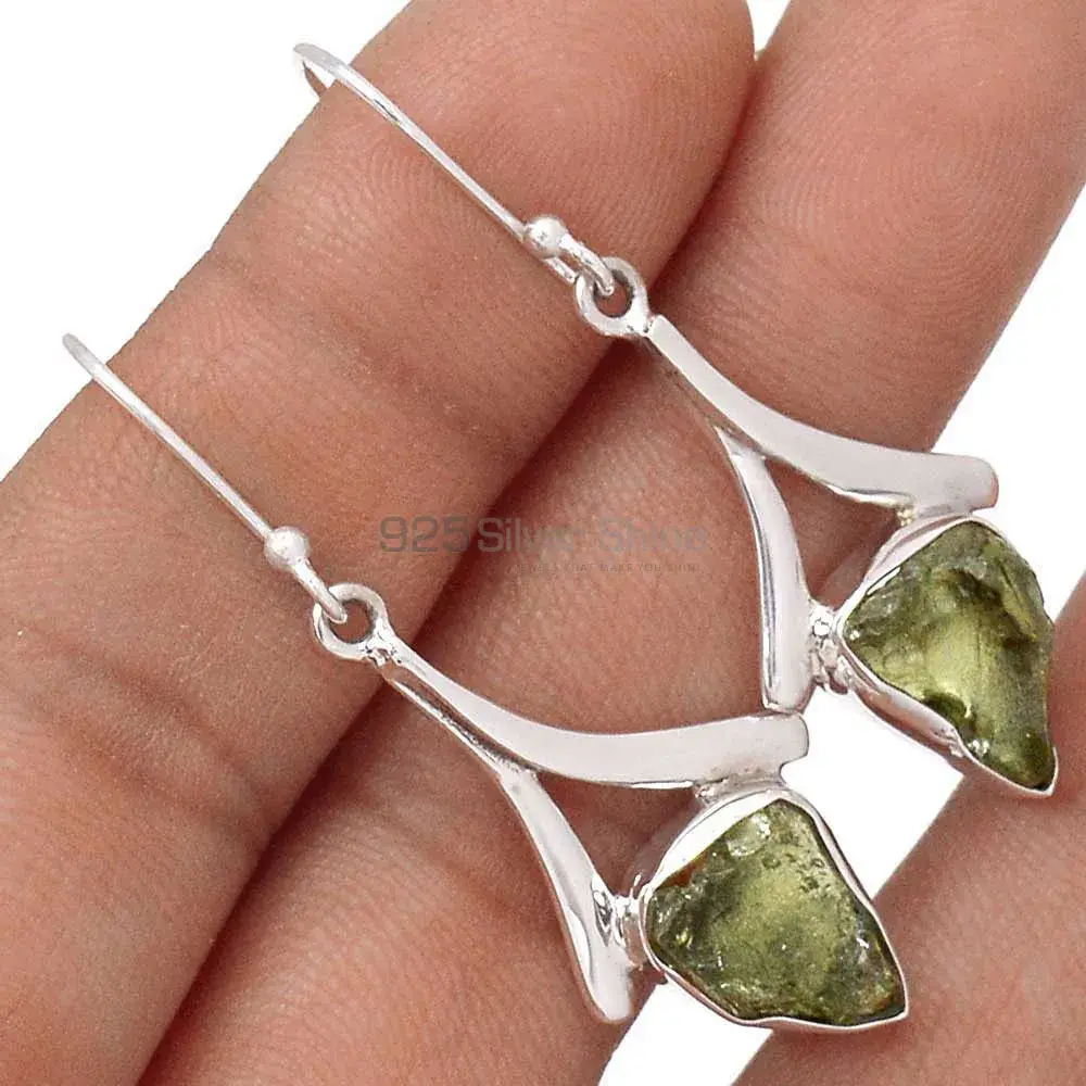 Affordable 925 Sterling Silver Handmade Earrings Suppliers In Prehnite Gemstone Jewelry 925SE2165_0