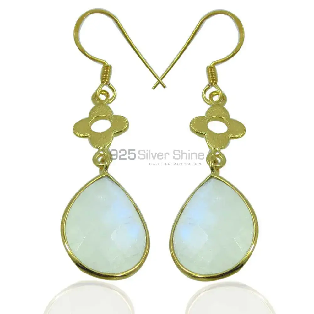 Affordable 925 Sterling Silver Handmade Earrings Suppliers In Rainbow Moonstone Jewelry 925SE1906