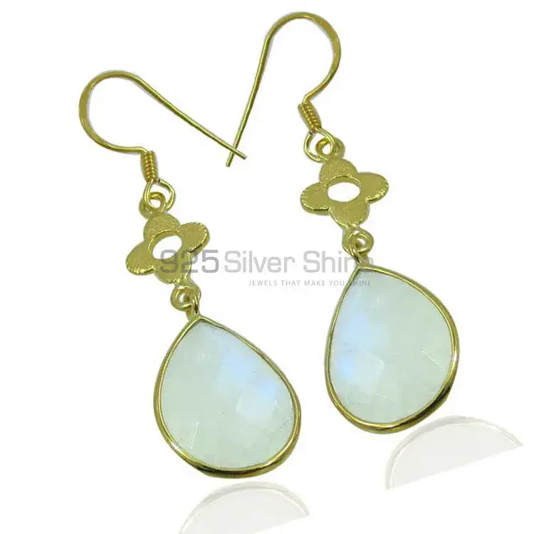 Affordable 925 Sterling Silver Handmade Earrings Suppliers In Rainbow Moonstone Jewelry 925SE1906_0