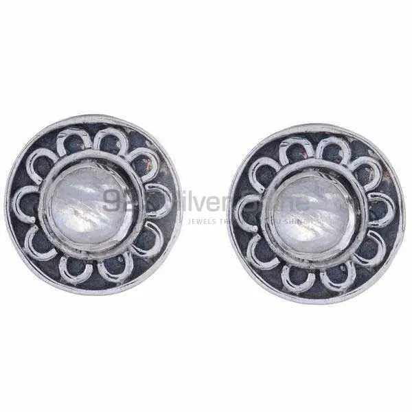 Affordable 925 Sterling Silver Handmade Earrings Suppliers In Rainbow Moonstone Jewelry 925SE1231