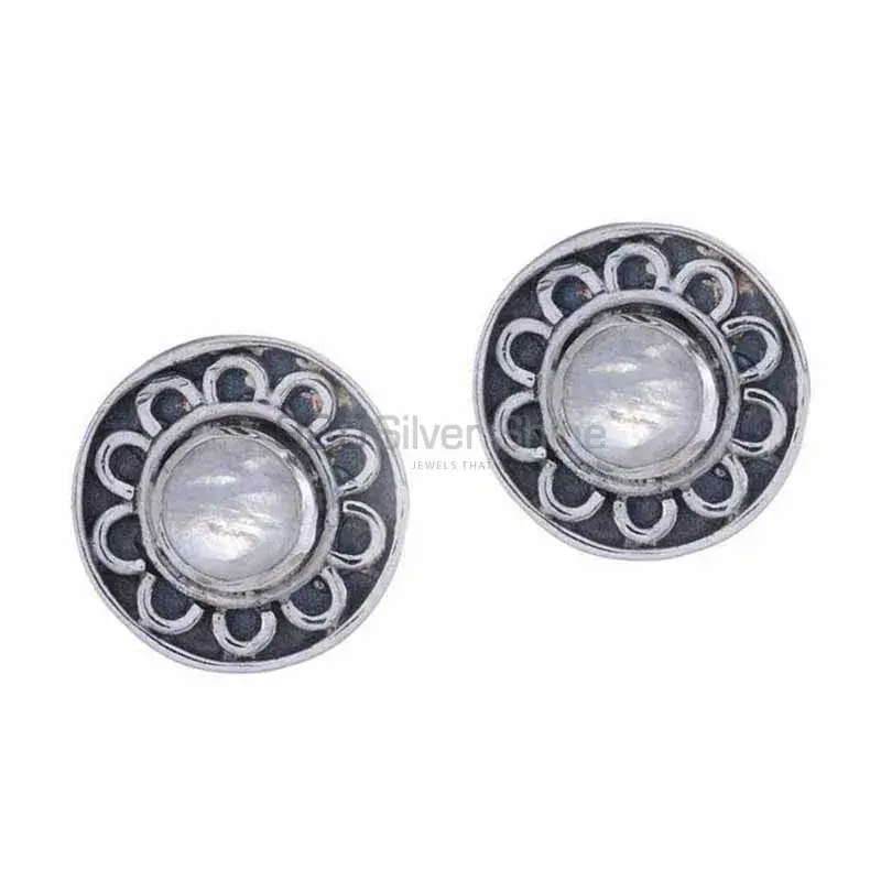 Affordable 925 Sterling Silver Handmade Earrings Suppliers In Rainbow Moonstone Jewelry 925SE1231_0