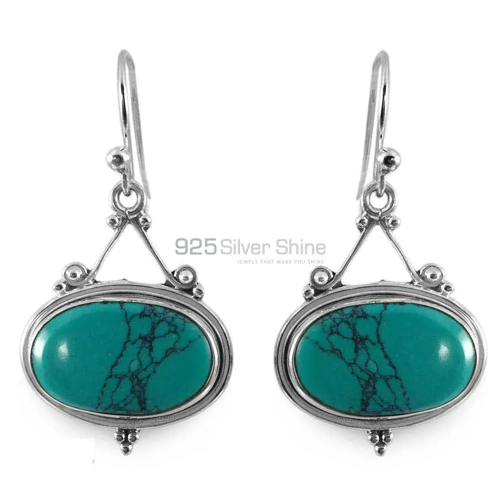 925 Sterling Silver Handmade Earrings In Turquoise Gemstone Jewelry 925SE1310_0