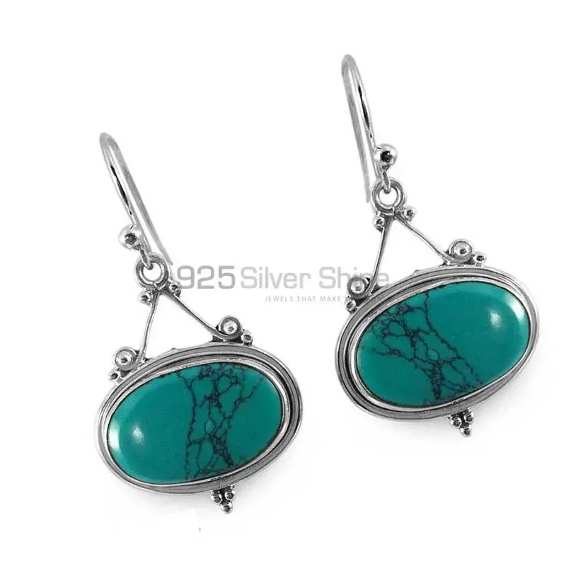 925 Sterling Silver Handmade Earrings In Turquoise Gemstone Jewelry 925SE1310_1