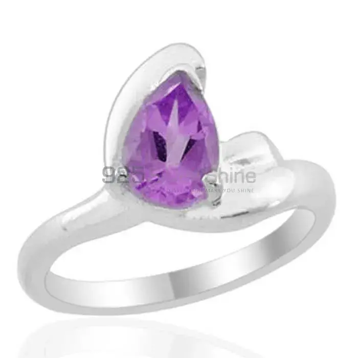 Amethyst Cut Stone Sterling Silver Rings 925SR1978