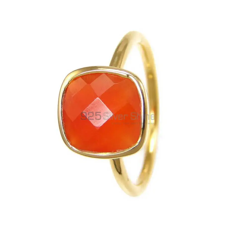 Affordable 925 Sterling Silver Handmade Rings Exporters In Carnelian Gemstone Jewelry 925SR3818