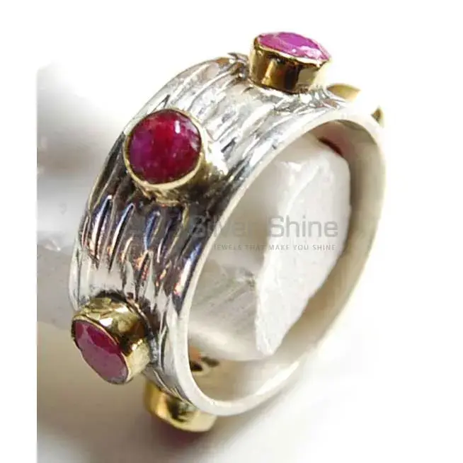 Affordable 925 Sterling Silver Handmade Rings Exporters In Dyed Ruby Gemstone Jewelry 925SR3739