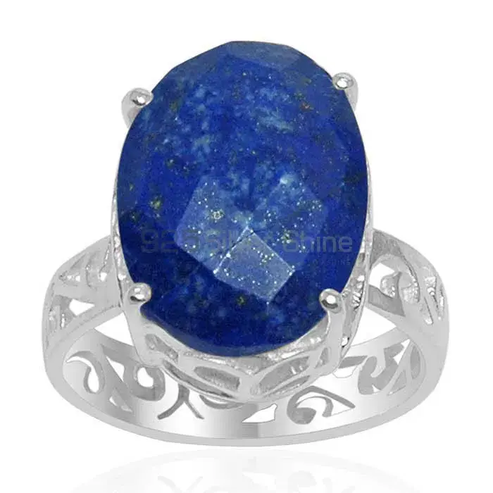 Affordable 925 Sterling Silver Handmade Rings Exporters In Lapis Gemstone Jewelry 925SR1516