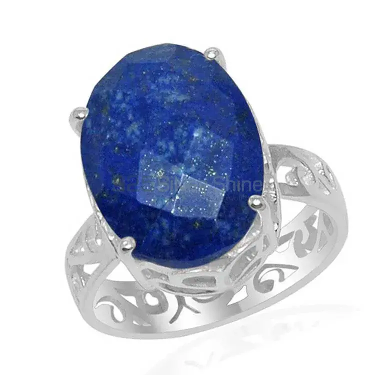 925 Sterling Silver Handmade Rings In Lapis Gemstone Jewelry 925SR1516_1