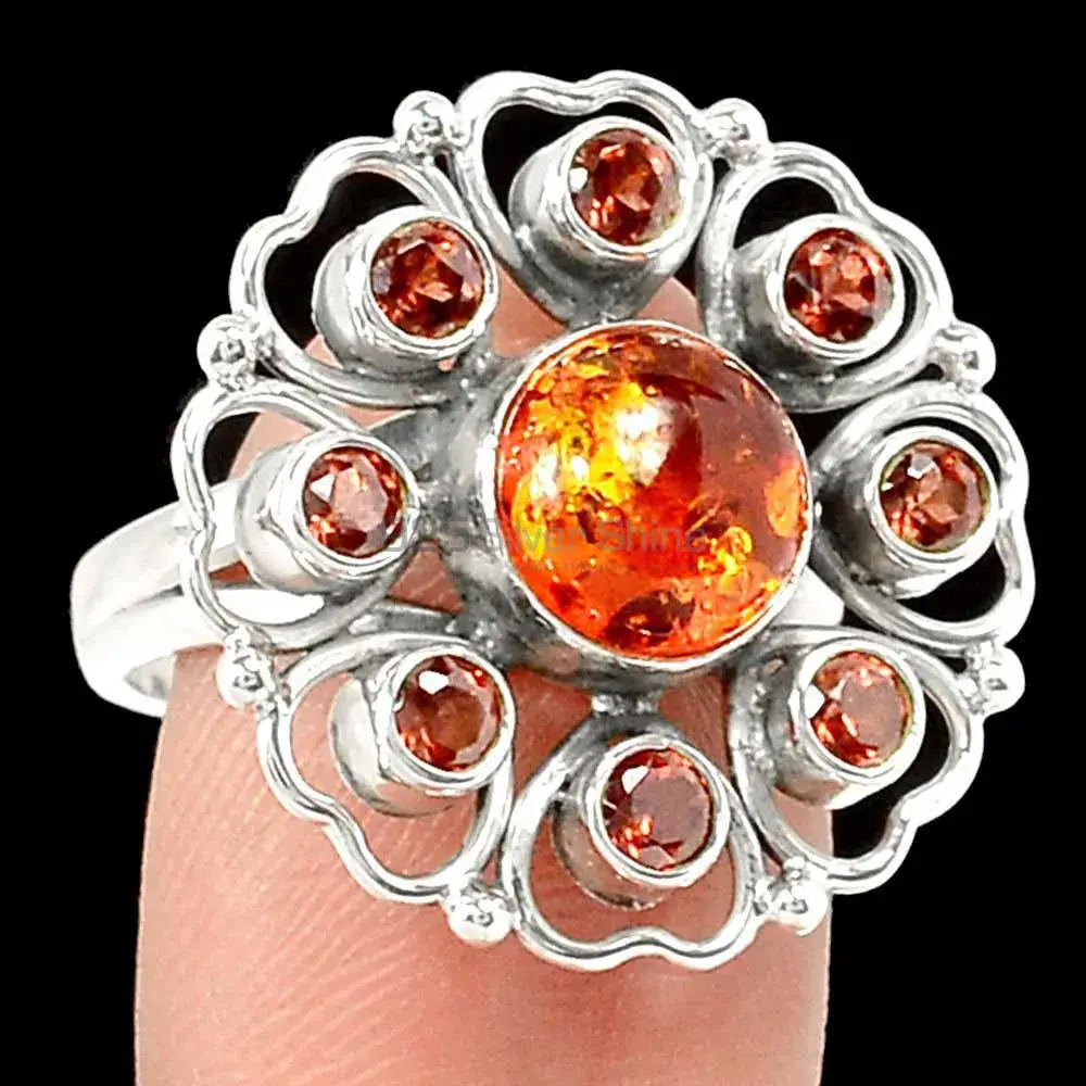 Affordable 925 Sterling Silver Handmade Rings Exporters In Multi Gemstone Jewelry 925SR2215_0