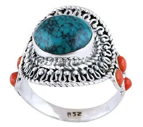 Affordable 925 Sterling Silver Handmade Rings Exporters In Multi Gemstone Jewelry 925SR2935