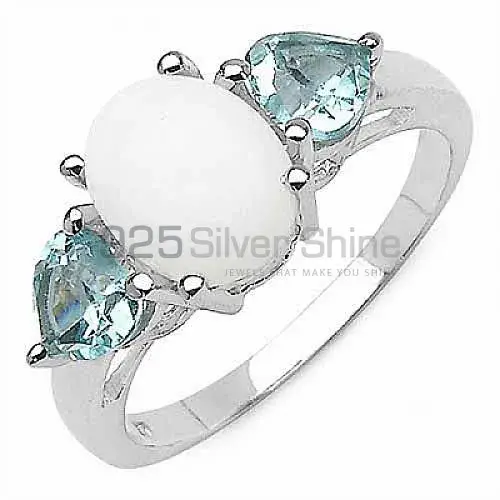 Affordable 925 Sterling Silver Handmade Rings Exporters In Multi Gemstone Jewelry 925SR3172
