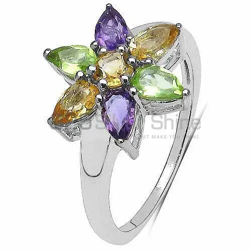 Affordable 925 Sterling Silver Handmade Rings Exporters In Multi Gemstone Jewelry 925SR3345_1