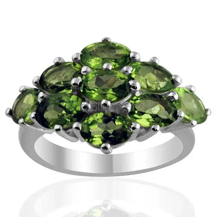 925 Sterling Silver Handmade Rings In Peridot Gemstone Jewelry 925SR1437_0
