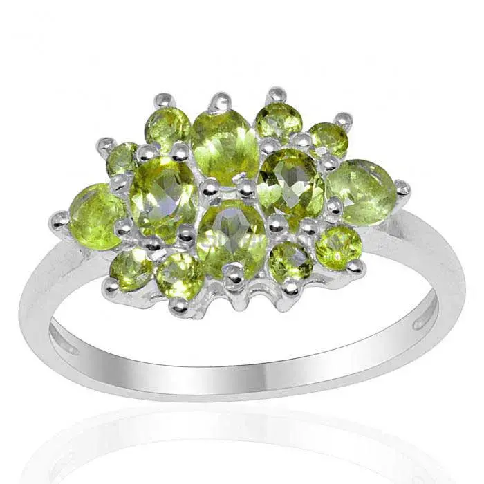 Affordable 925 Sterling Silver Handmade Rings Exporters In Peridot Gemstone Jewelry 925SR1674