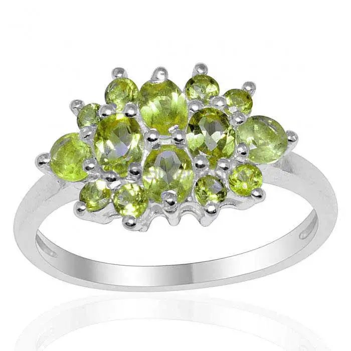 925 Sterling Silver Handmade Rings In Peridot Gemstone Jewelry 925SR1674_0