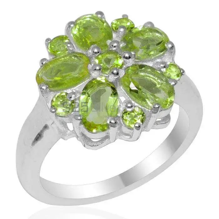 Affordable 925 Sterling Silver Handmade Rings Exporters In Peridot Gemstone Jewelry 925SR1753