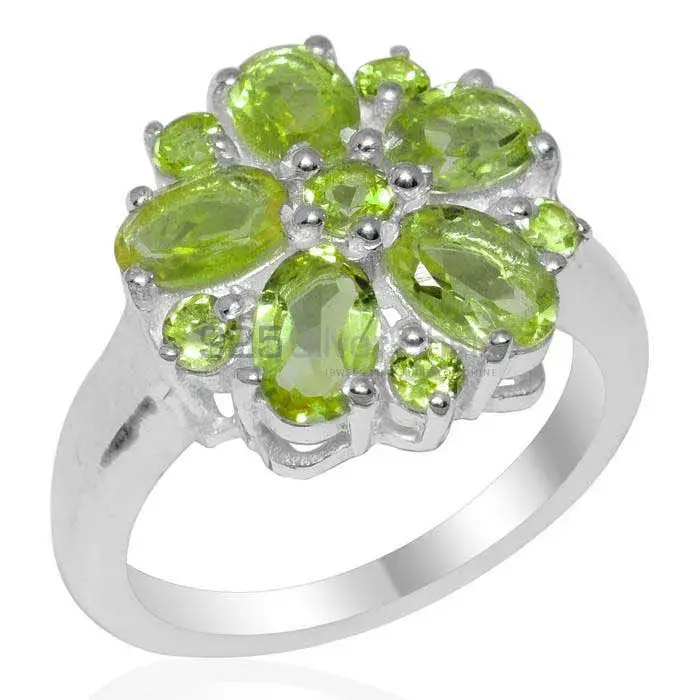 925 Sterling Silver Handmade Rings In Peridot Gemstone Jewelry 925SR1753