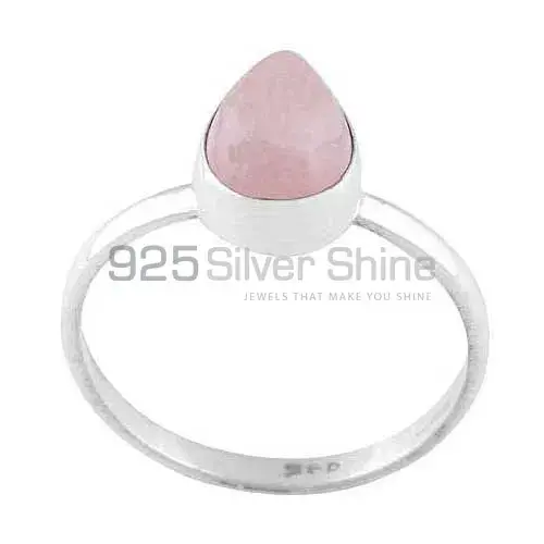 Affordable 925 Sterling Silver Handmade Rings Exporters In Rose Quartz Gemstone Jewelry 925SR3014_0