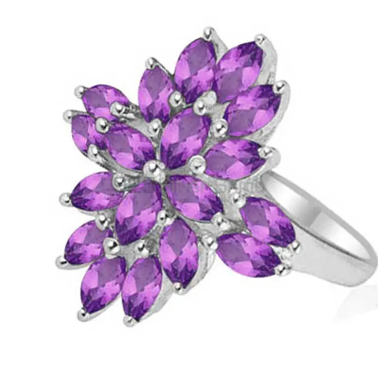 925 Sterling Silver Handmade Rings In Amethyst Gemstone Jewelry 925SR1817_0