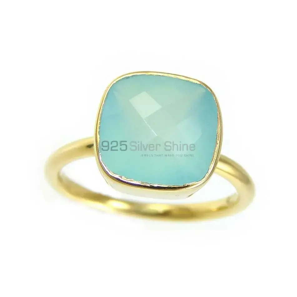 925 Sterling Silver Handmade Rings In Chalcedony Gemstone Jewelry 925SR3803