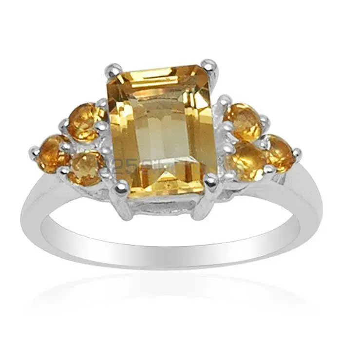 Affordable 925 Sterling Silver Handmade Rings Manufacturer In Citrine Gemstone Jewelry 925SR1580