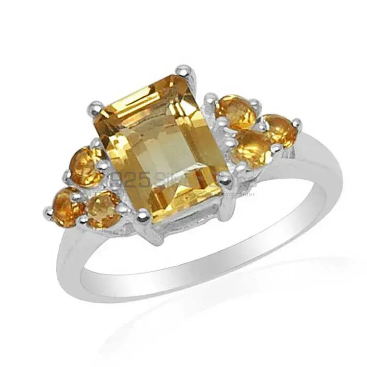 925 Sterling Silver Handmade Rings In Citrine Gemstone Jewelry 925SR1580_1