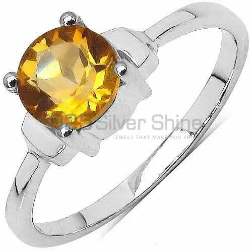 Natural Citrine Gemstone Sterling Silver Rings 925SR3078