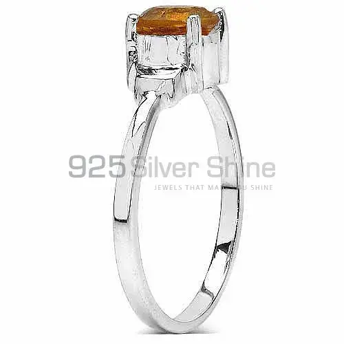 Natural Citrine Gemstone Sterling Silver Rings 925SR3078_0