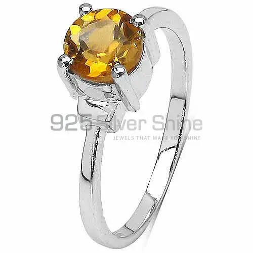 Natural Citrine Gemstone Sterling Silver Rings 925SR3078_1