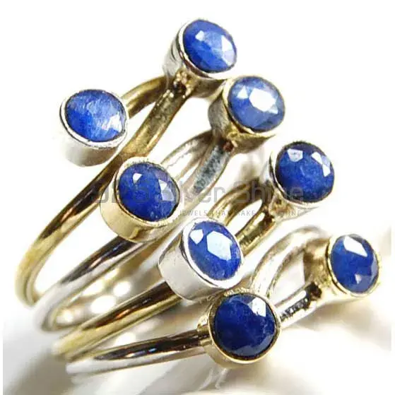 925 Sterling Silver Handmade Rings In Dyed Sapphire Gemstone Jewelry 925SR3724