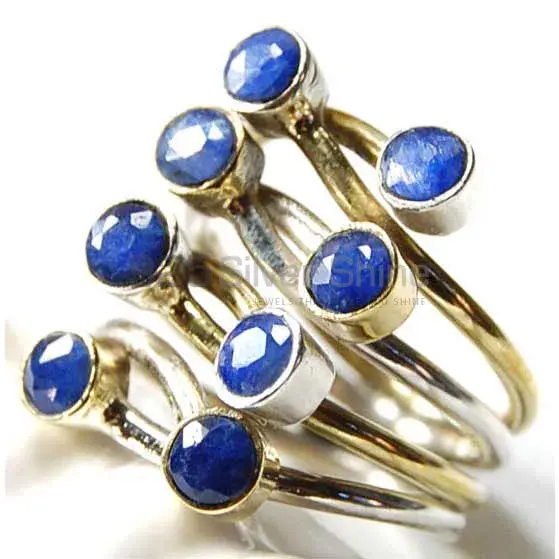 925 Sterling Silver Handmade Rings In Dyed Sapphire Gemstone Jewelry 925SR3724_0