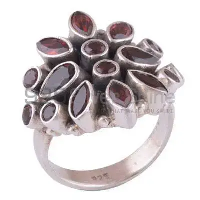 Affordable 925 Sterling Silver Handmade Rings Manufacturer In Garnet Gemstone Jewelry 925SR3409